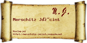 Merschitz Jácint névjegykártya